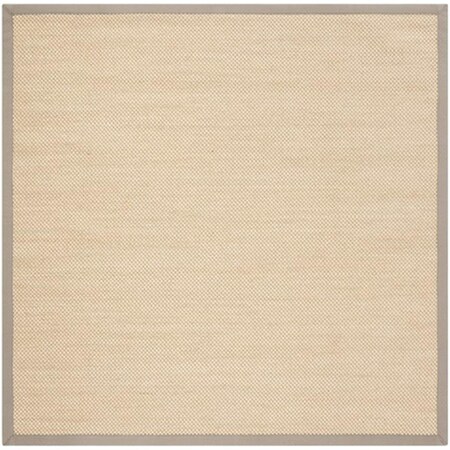 Safavieh 6 x 6 ft. Natural Fiber Power Loomed Square Area Rug Maize & Grey NF141G-6SQ